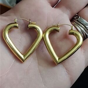 Heart earrings 14 kt